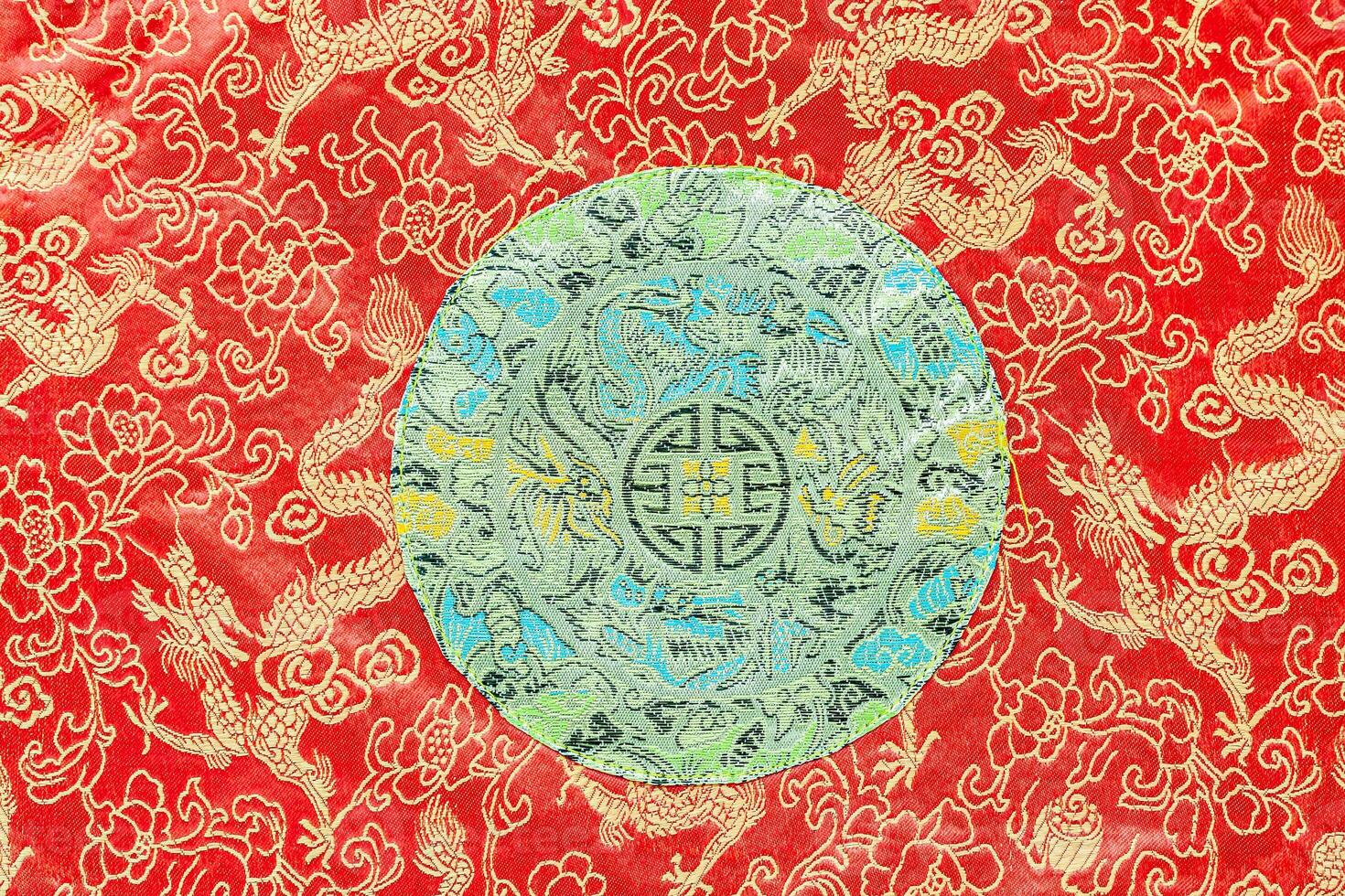 Traditional Chinese motifs on canvas photo