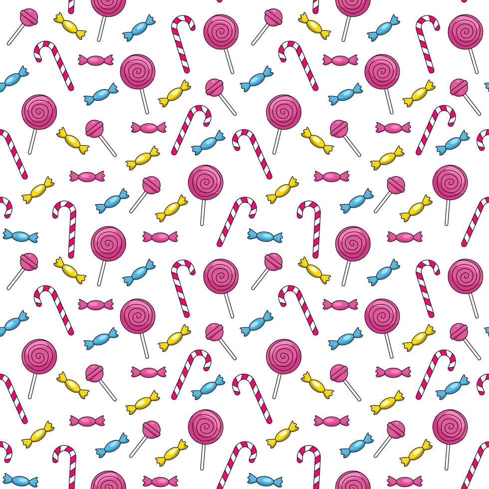 candy seamless pattern. Seamless pattern with candy. Cute candy pattern background. Jelly beans Seamless Pattern background. lollipop pattern. vector