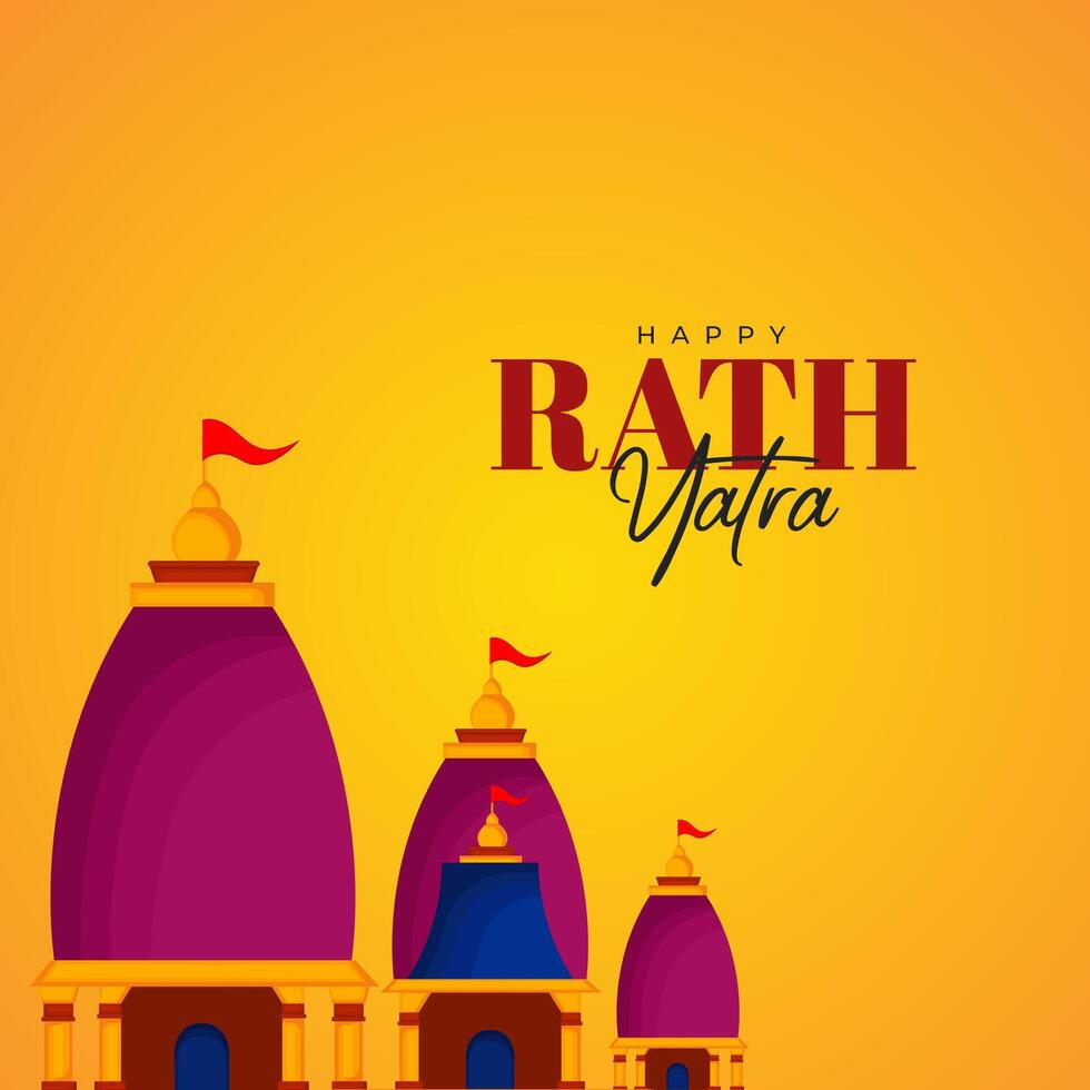 Jagannath Rath Yatra Social Media Poster, Banner, Web Banner , Print Design vector