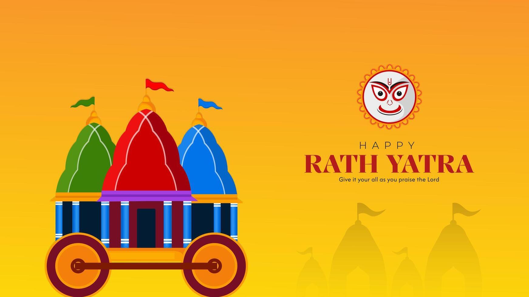 Jagannath Rath Yatra Social Media Poster, Banner, Web Banner , Print Design vector