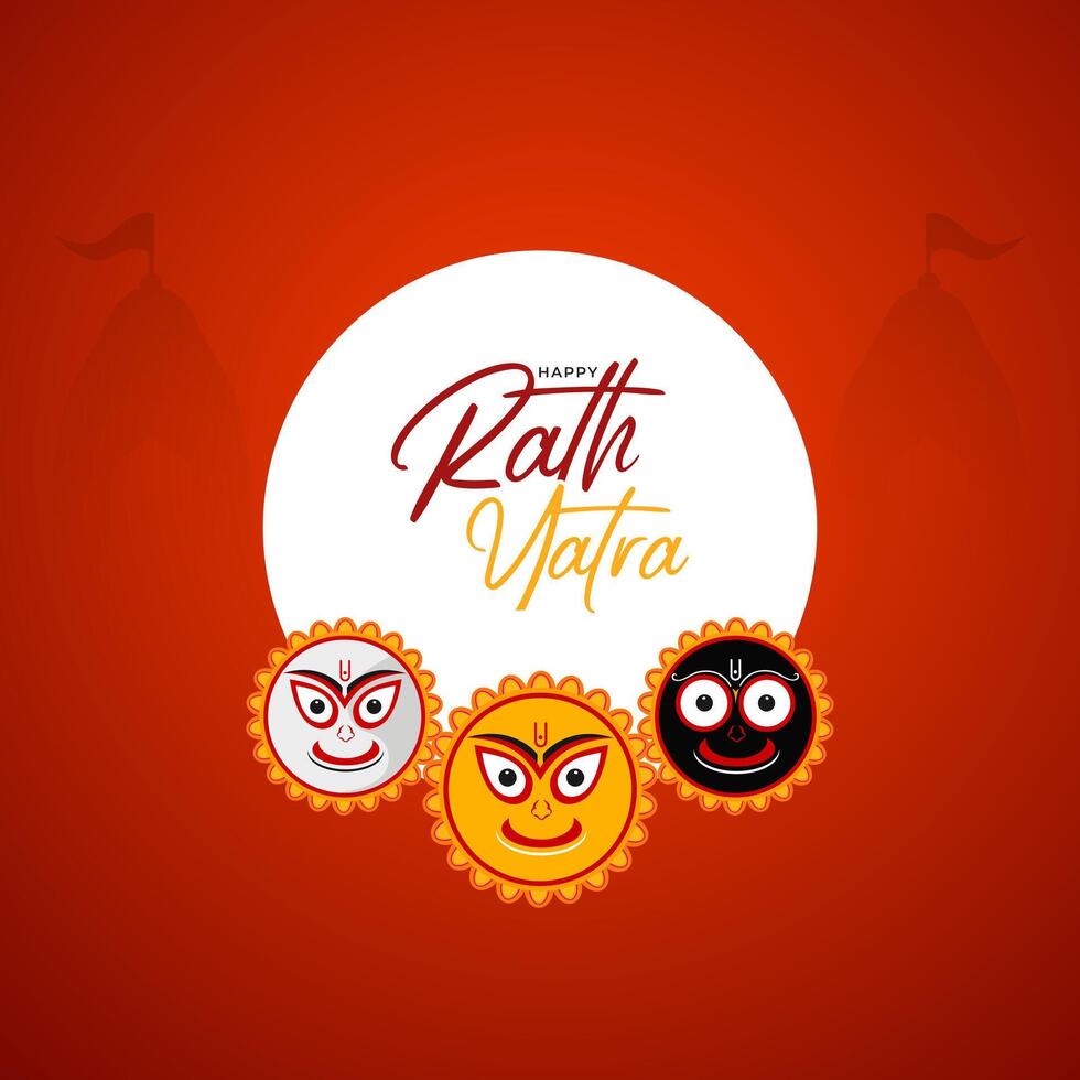 Jagannath Rath Yatra Social Media Poster, Banner, Web Banner , Print Design vector