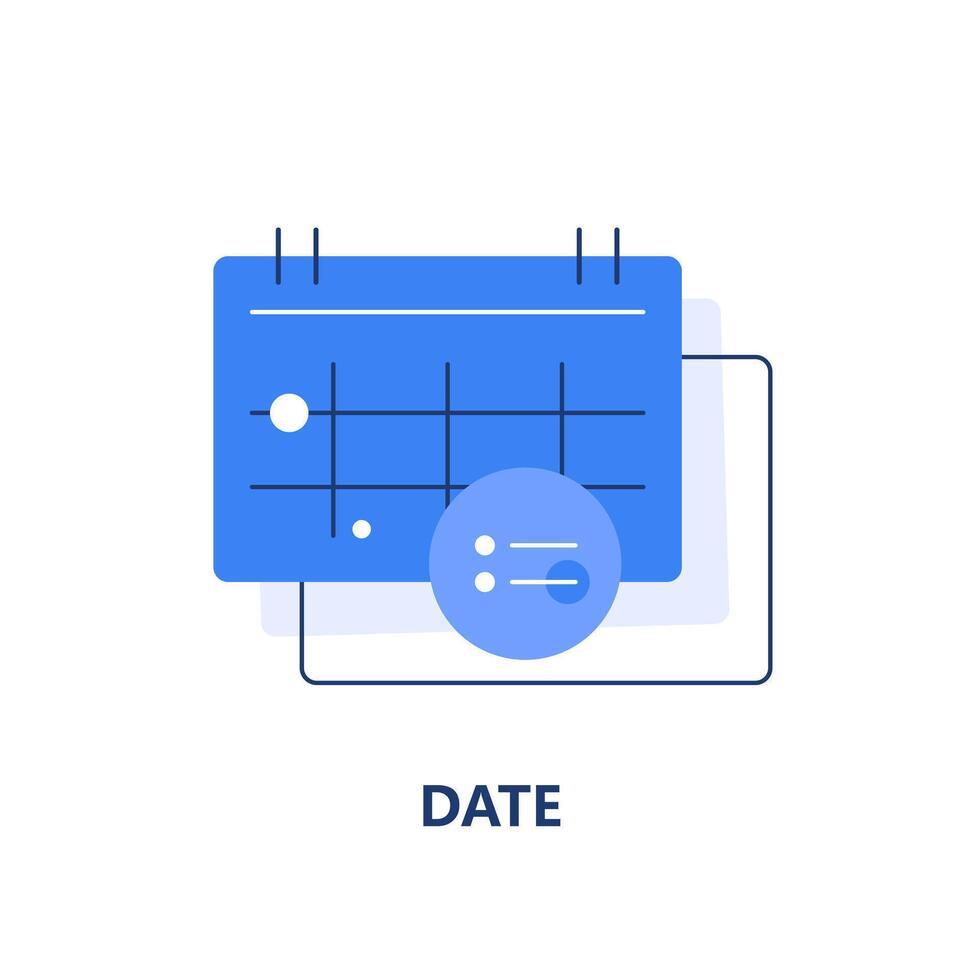 Calendar deadline or event reminder notification vector