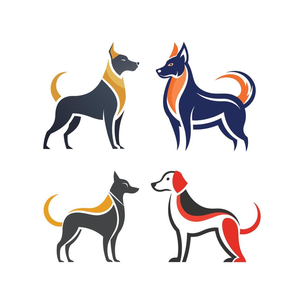 A minimalist dog design vector