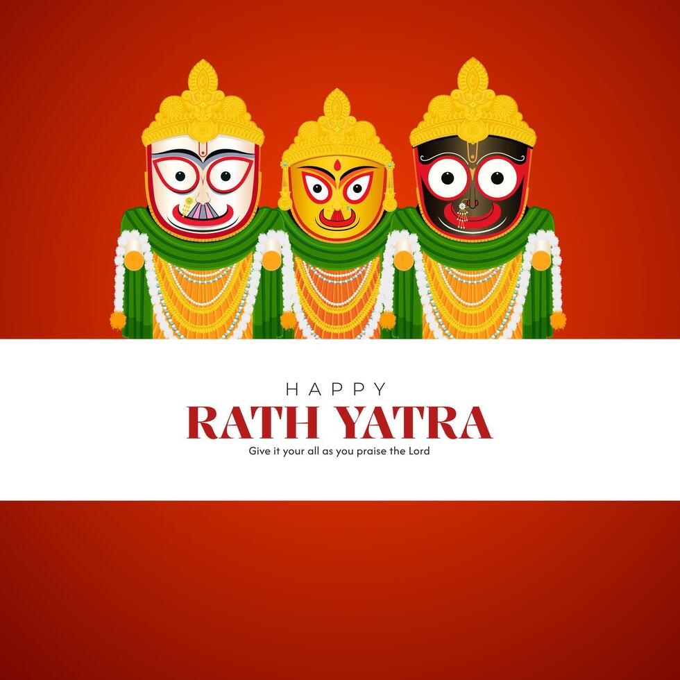 Jagannath Rath Yatra Social Media Poster, Banner, Web Banner , Print Design vector