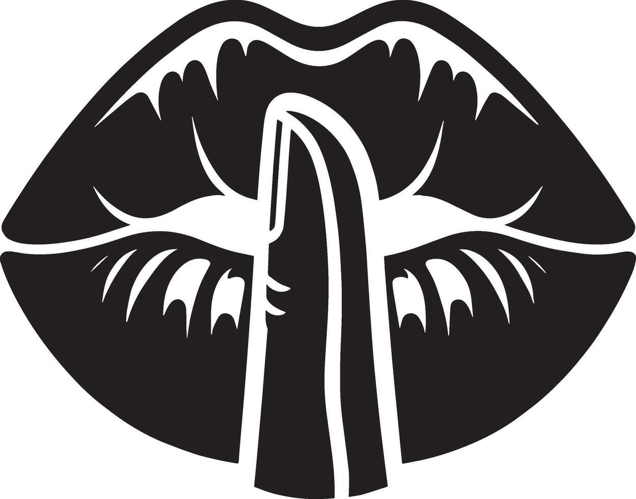 Elegant Lips Silhouette in Bold Design vector