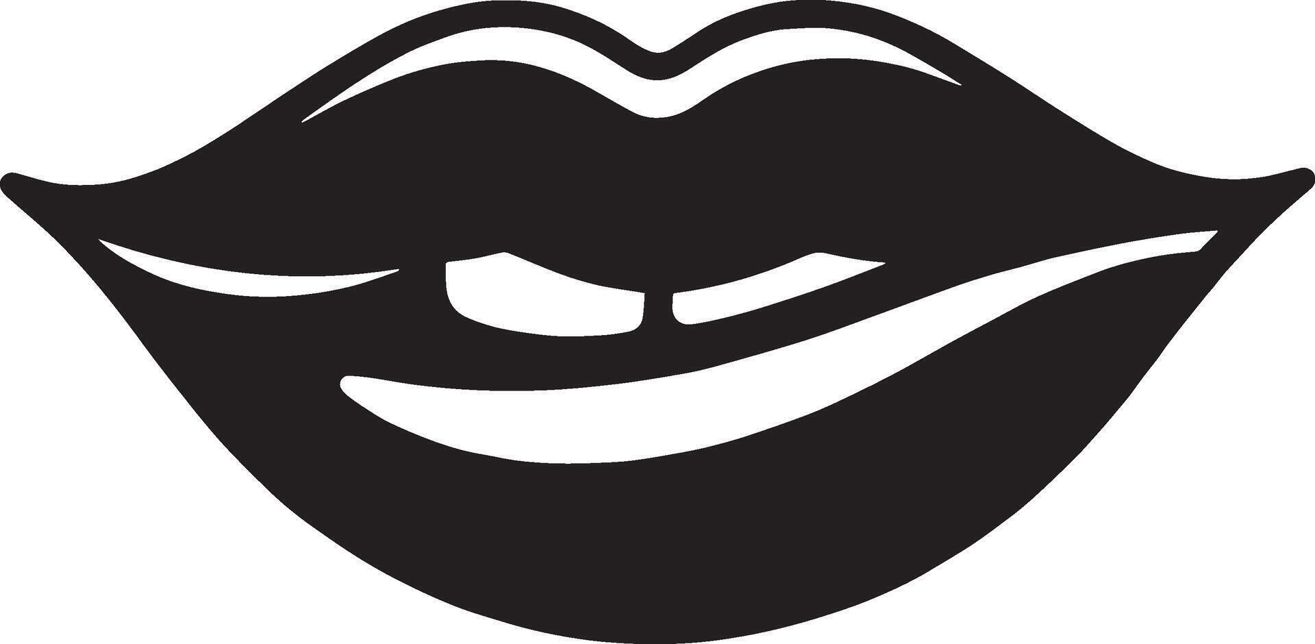 Black and White Lips Silhouette 47008512 Vector Art at Vecteezy