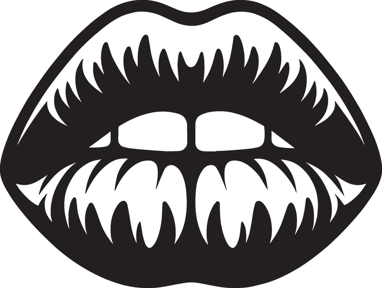 Minimalist Silhouette of Lips vector