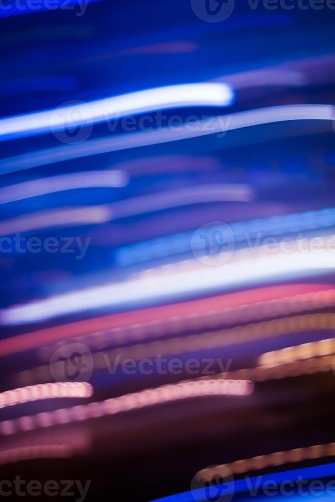 Neon lights background, abstract lines in motion photo