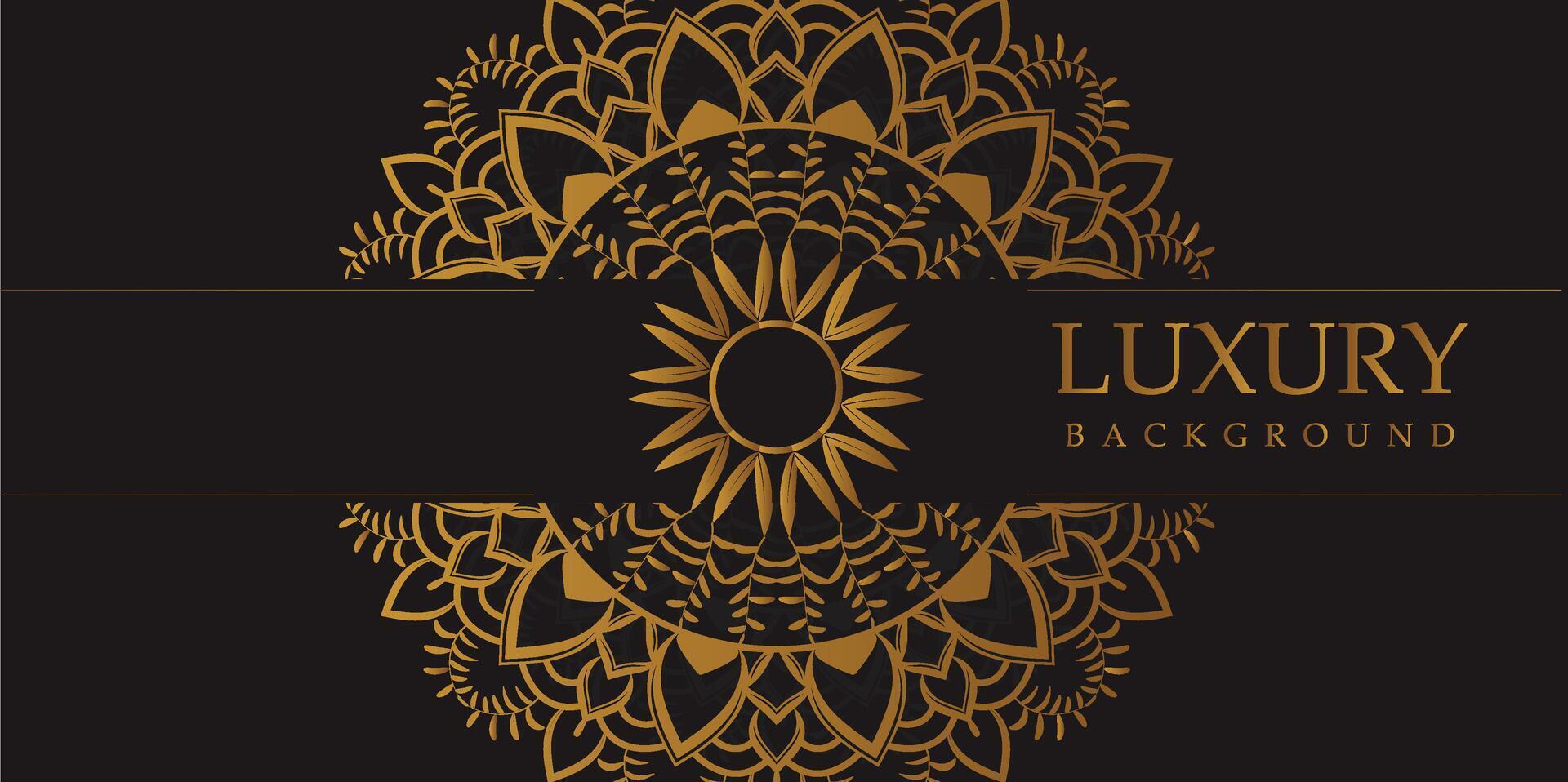 Golden luxury mandala background vector