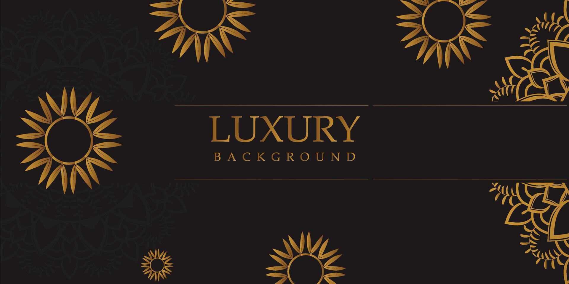 Golden luxury mandala background vector