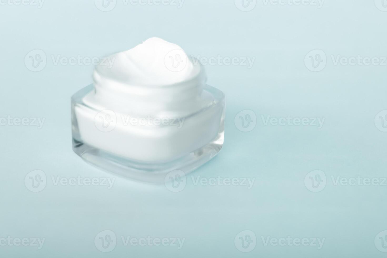 Face cream moisturizer jar on mint background, moisturizing skin care lotion and lifting emulsion, anti-age cosmetics for luxury beauty skincare brand photo