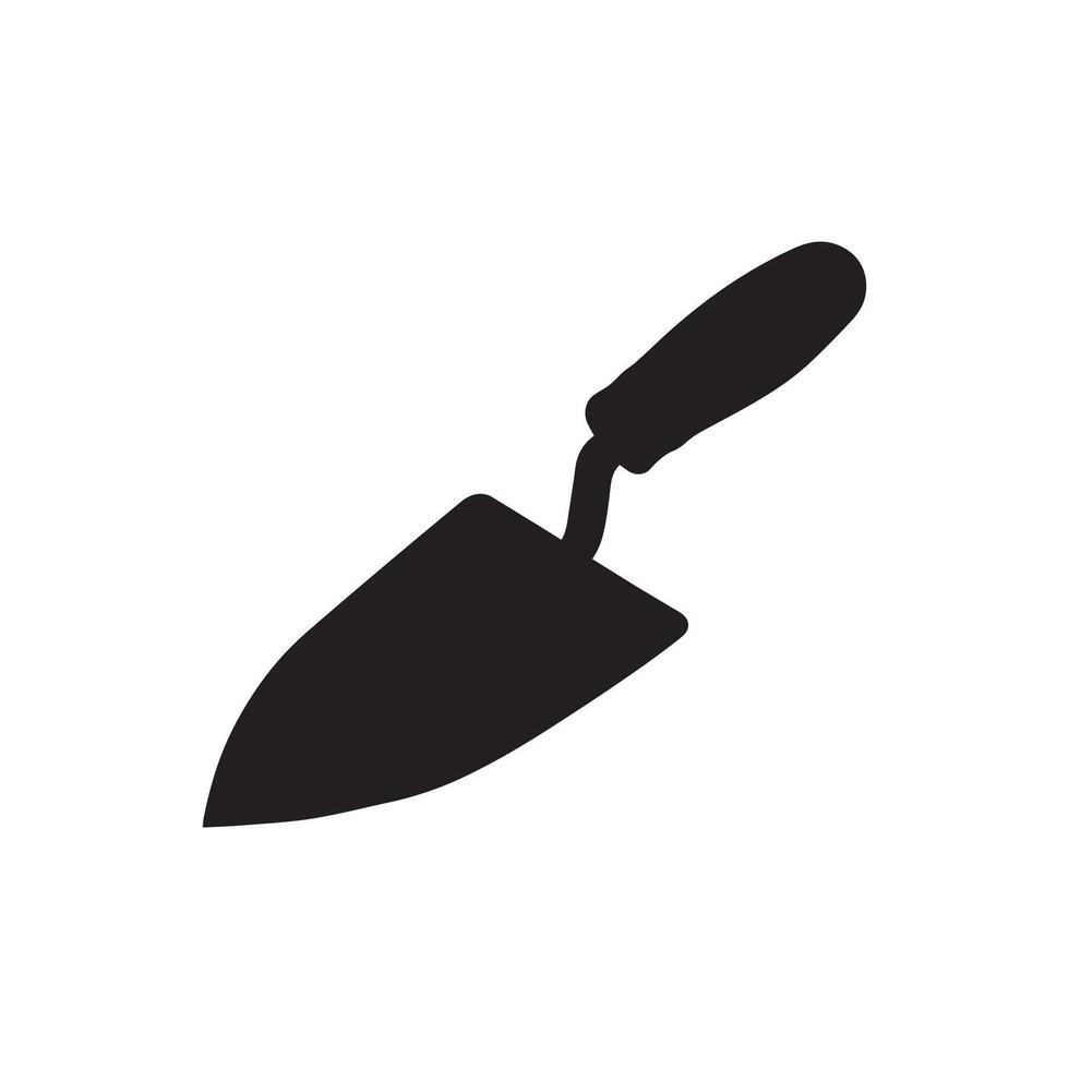 A Garden Hand Trowel silhouette - Gardening tool logo illustration - Garden clipart vector