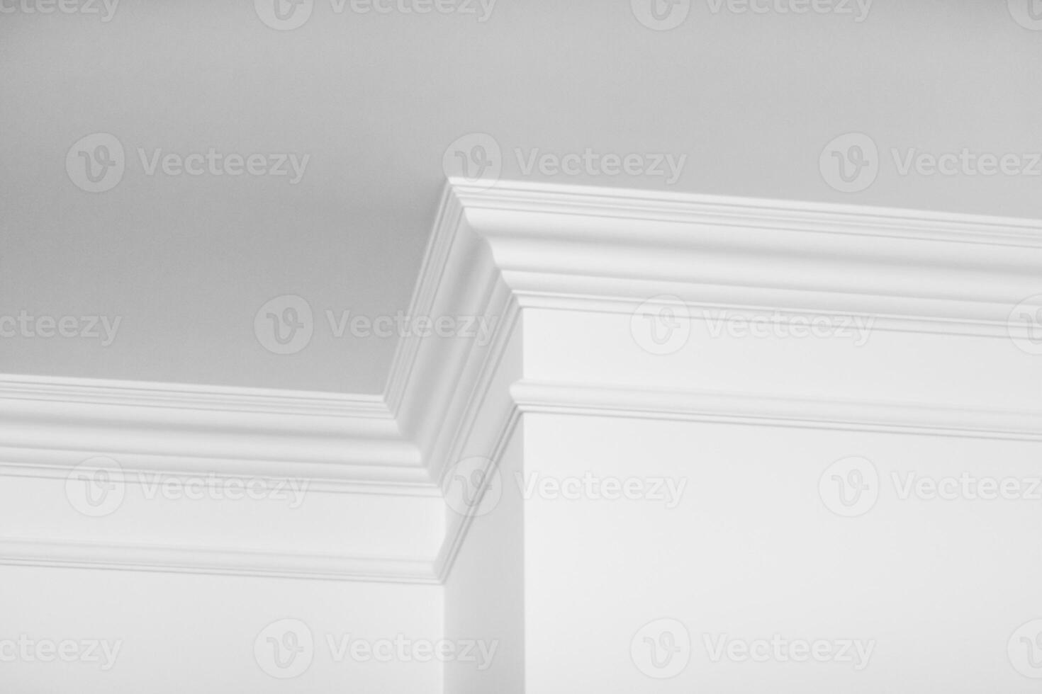 Molding on ceiling detail, interior design and architectural abstract background photo