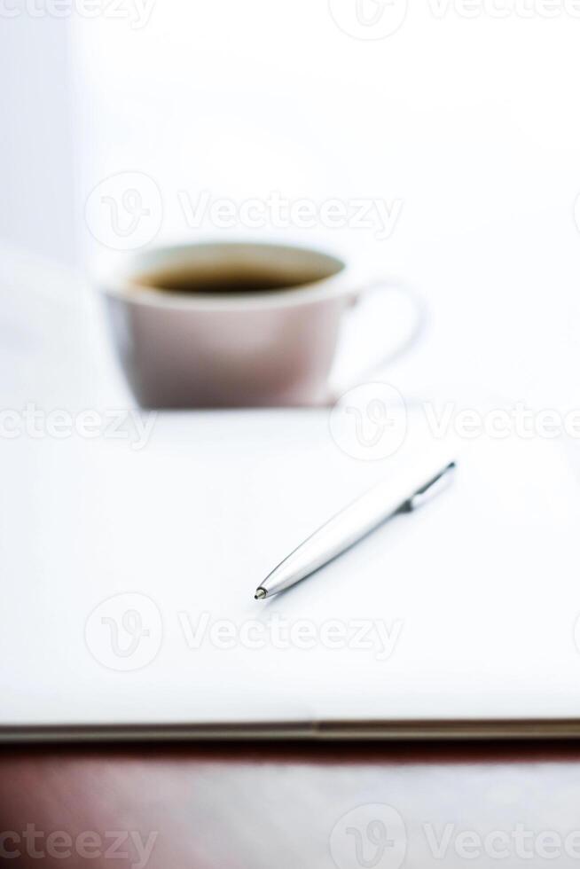 Business office desk, work productivity concept photo