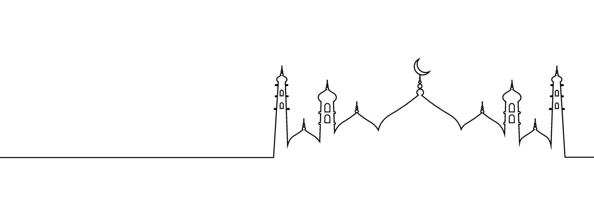 Mosques Silhouette icon Isolated on white vector