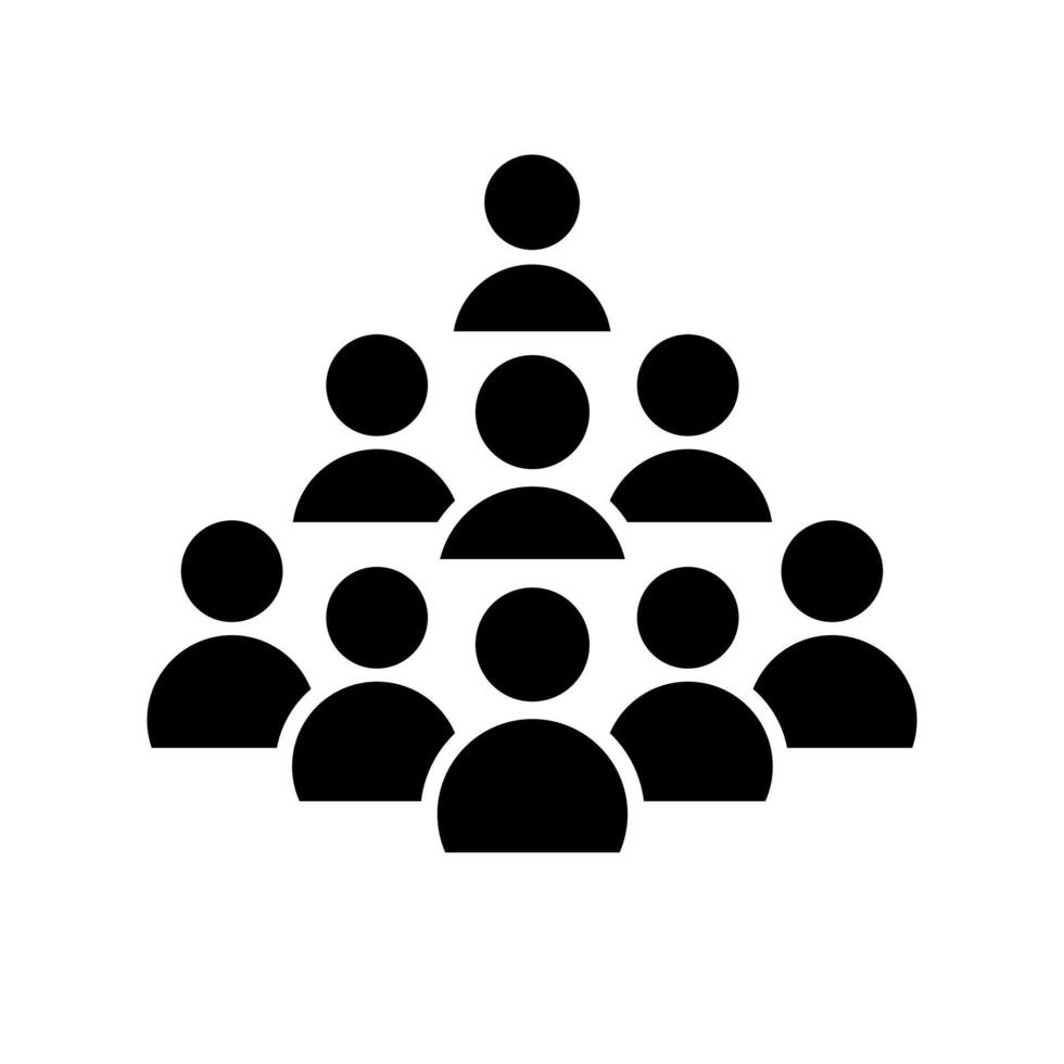 User group network, community member, crowd of people icon in solid flat style design vector