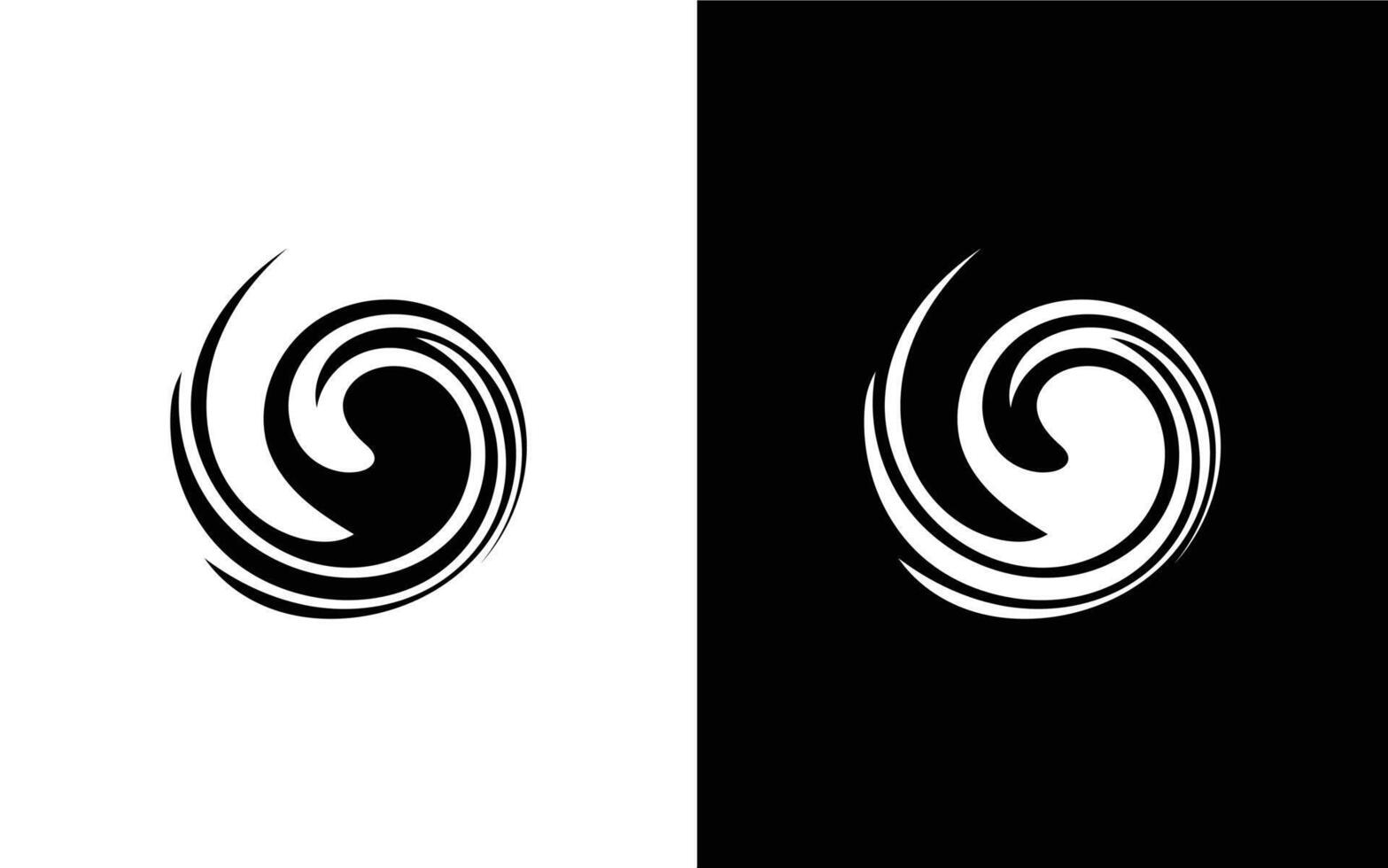 Abstract ocean wave logo design template vector