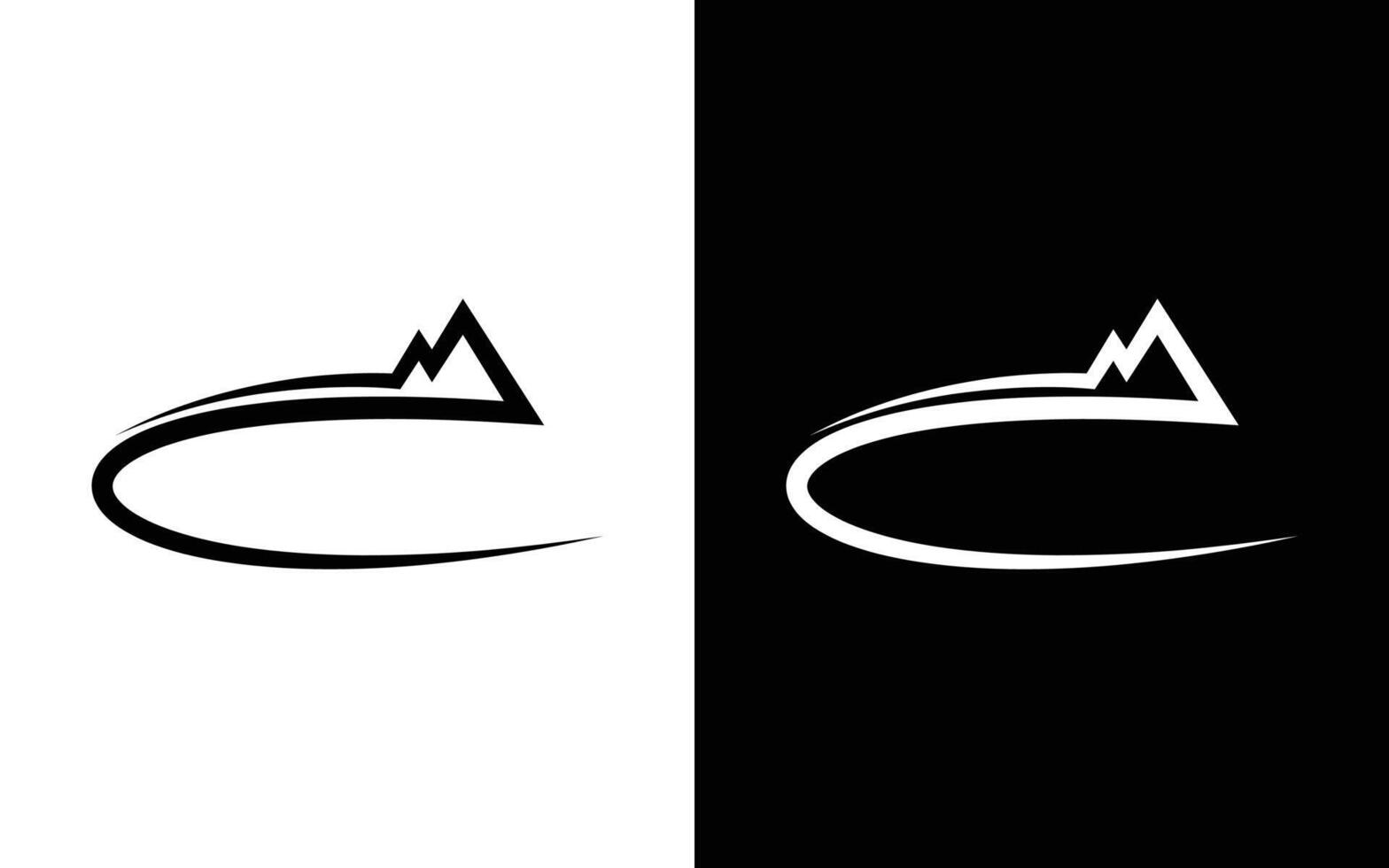 Minimalist Hill logo template vector