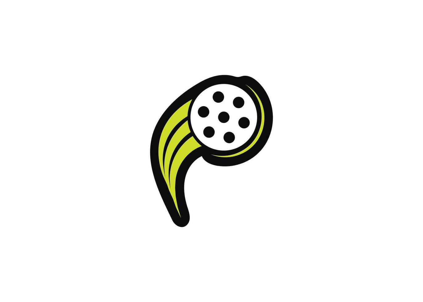Pickleball logo. Modern pickleball logo vector