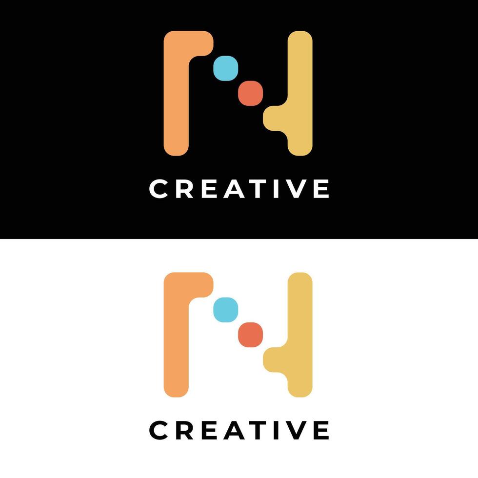 N logo Modern and Creative Design Concepts for Your Brand Identity vector