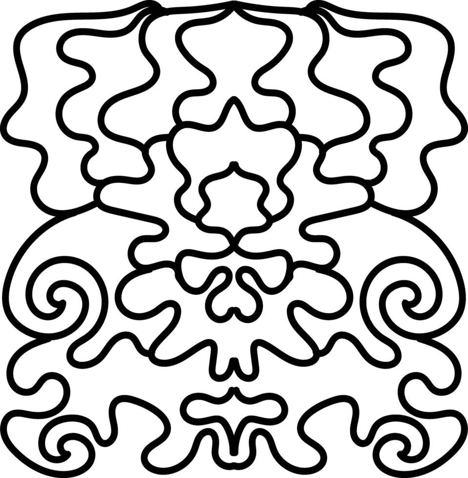 swirly flourish design Seamless pattern Luxury Swirl Fence template pattern background vector