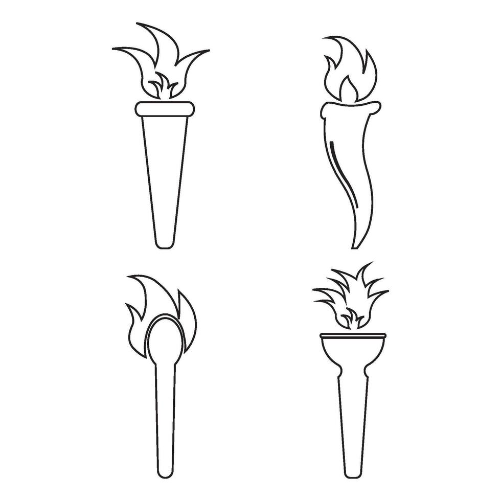 torch icon design vector