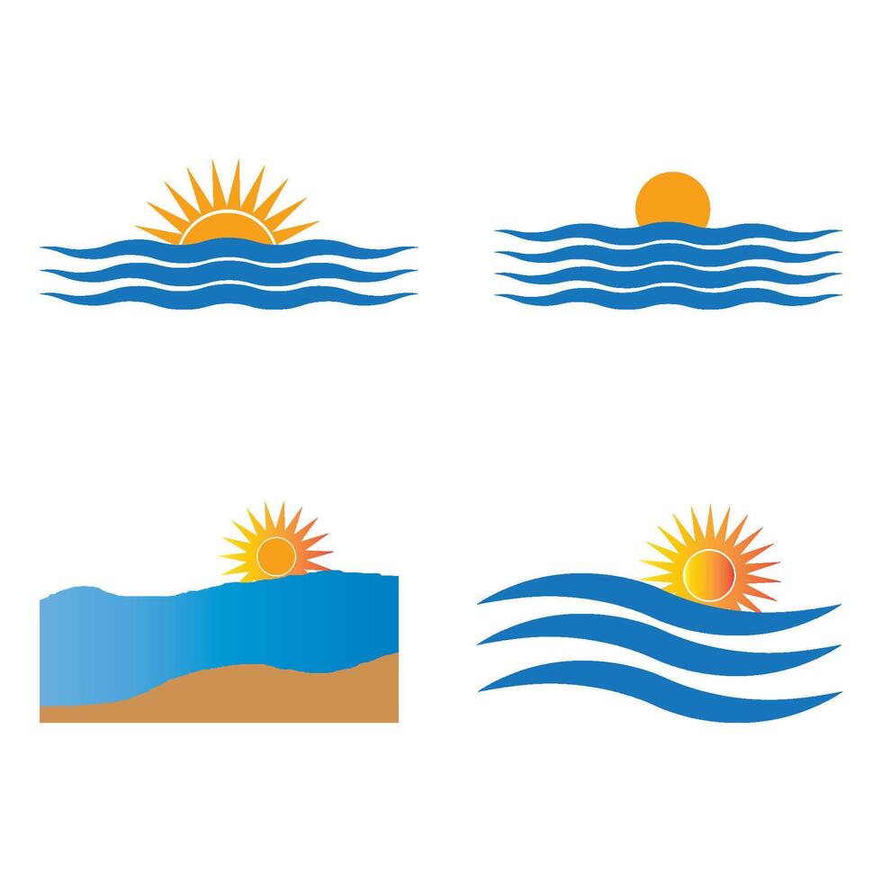Sunset icon design vector