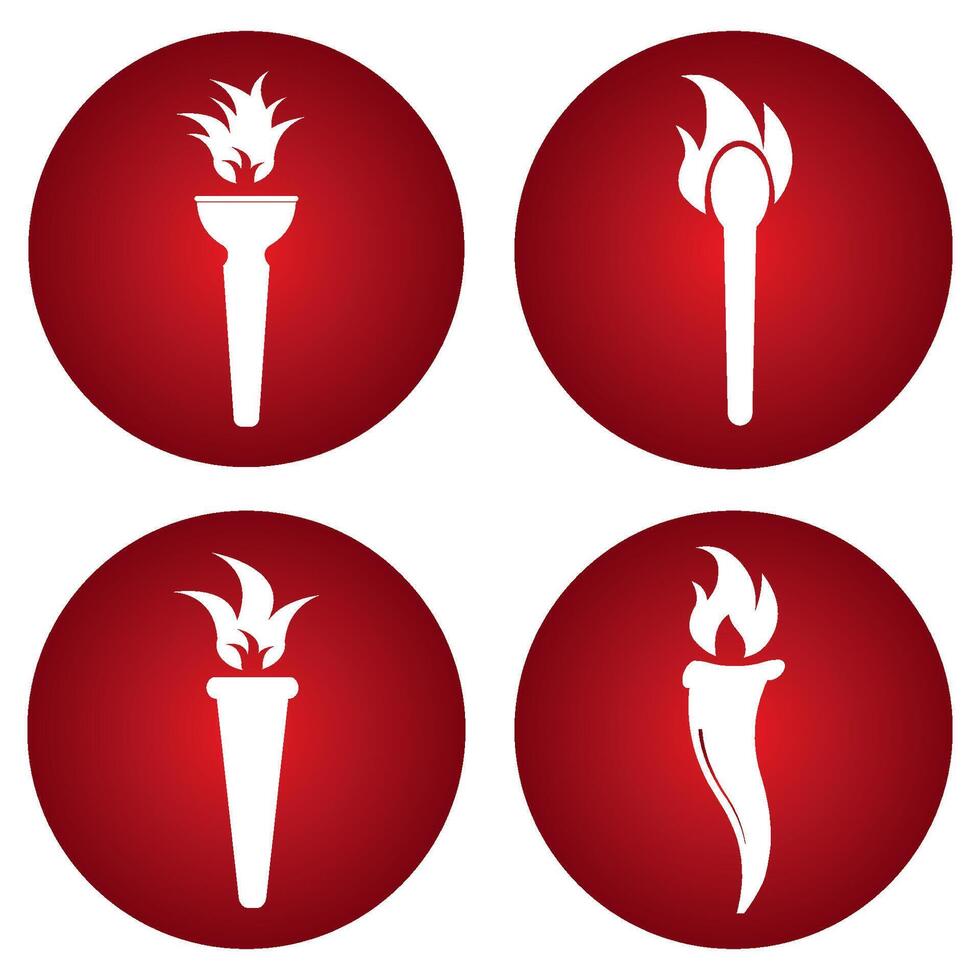 torch icon design vector