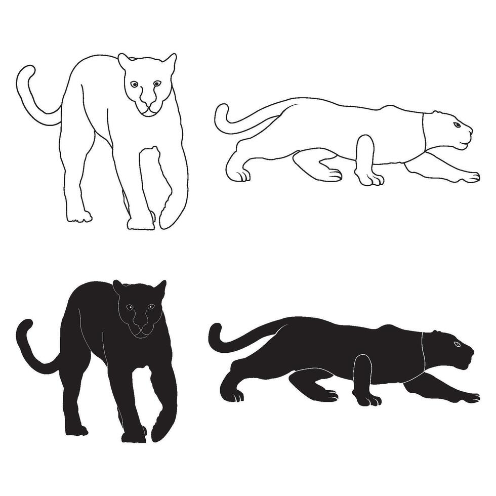 panther icon design vector