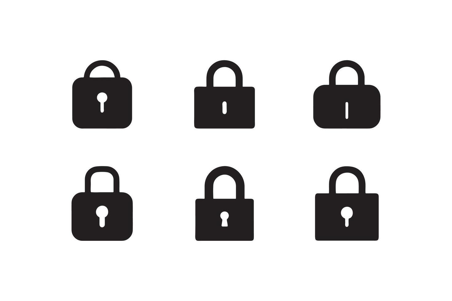Lock Unlock icon set vector