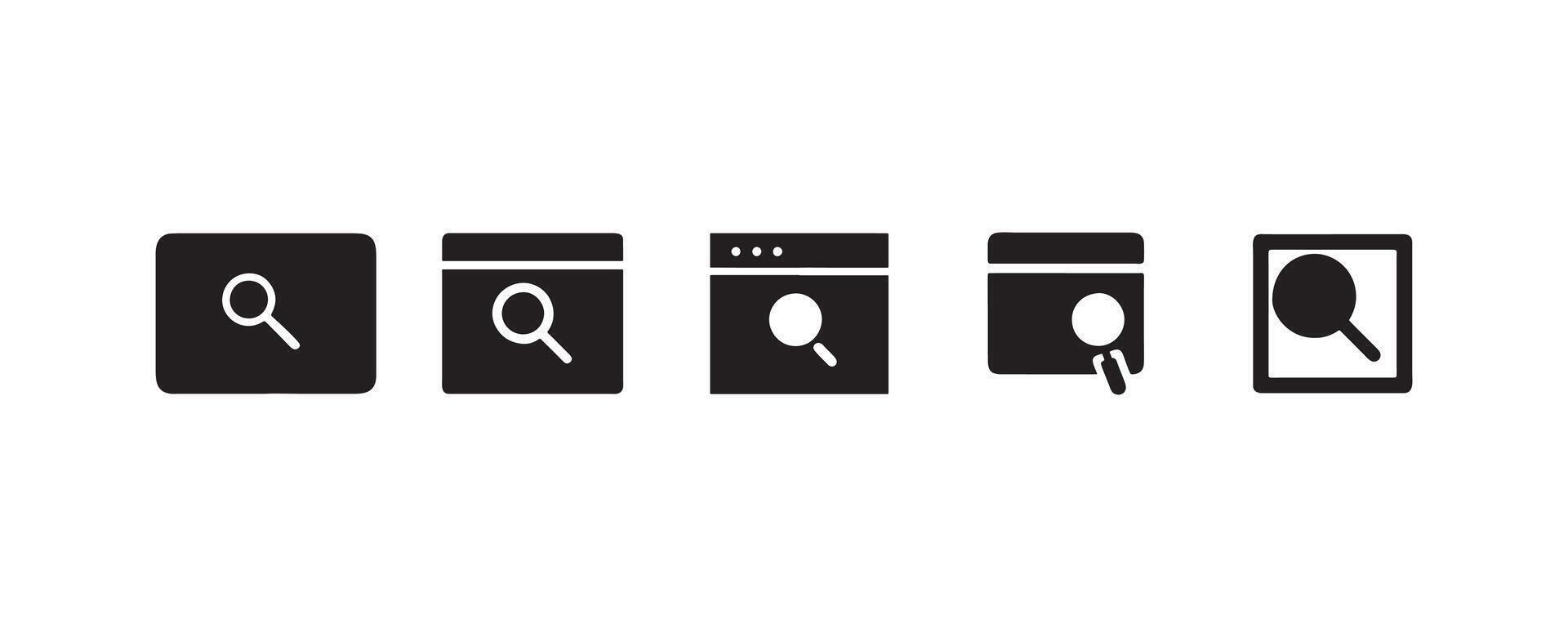 Search icon set art illustration. vector