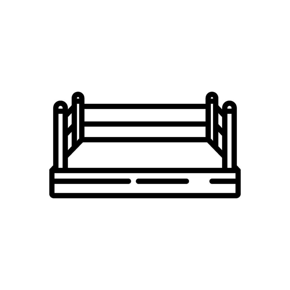 boxing ring icon in line style vector