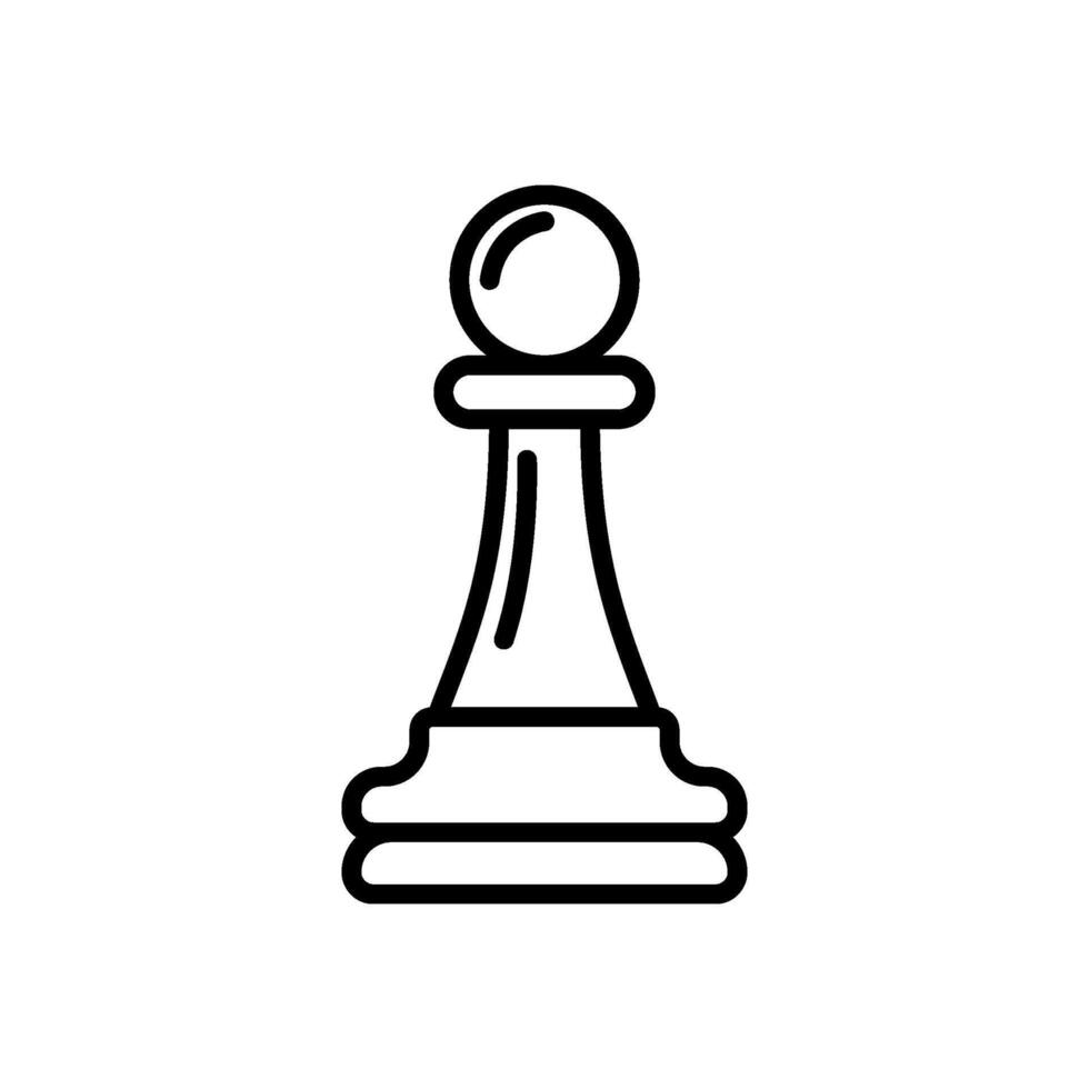 chess pawn icon in line style vector