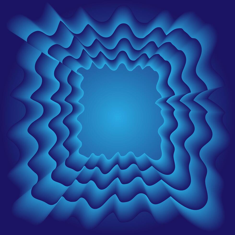Abstract blue background with quadrangular geometric pattern vector