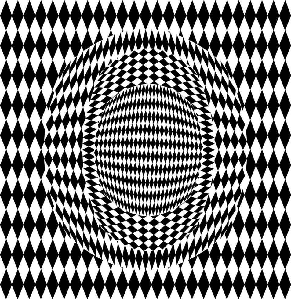 Geometric background with a pattern of black and white rhombuses vector