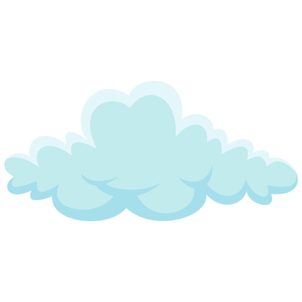 Minimalist Flat Cloud Illustration vector