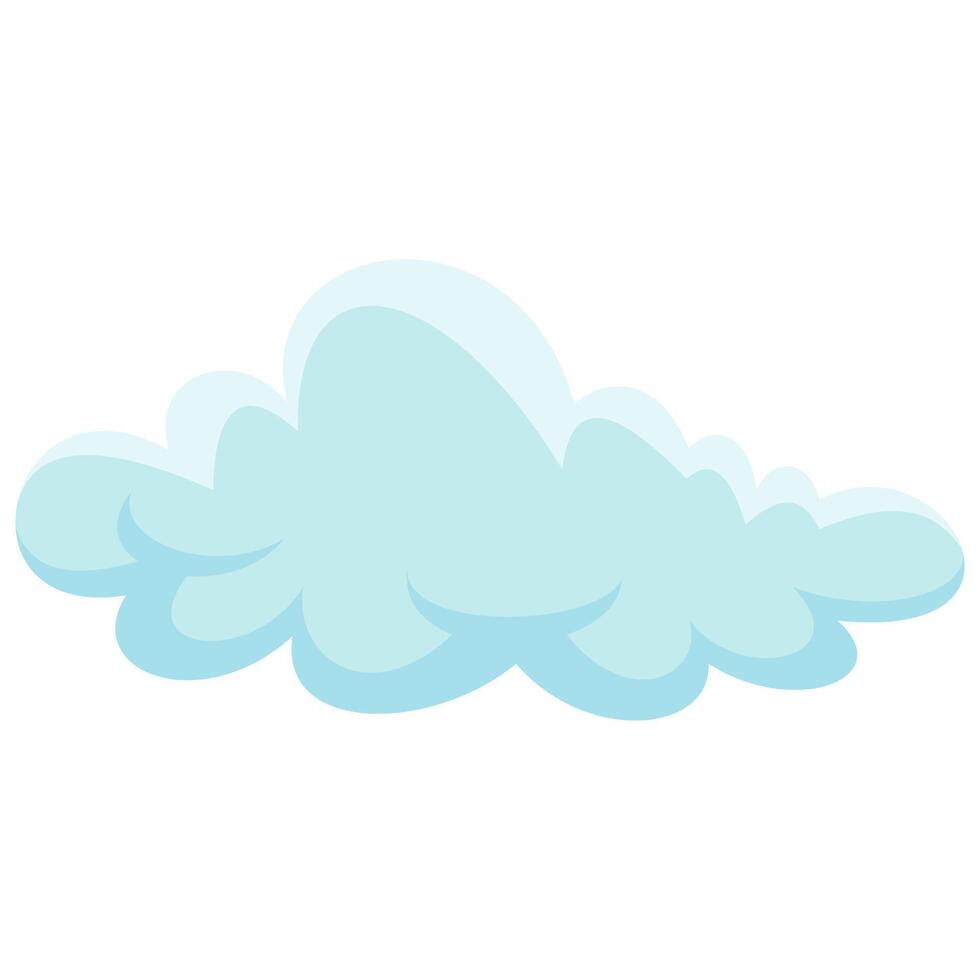Minimalist Flat Cloud Illustration vector