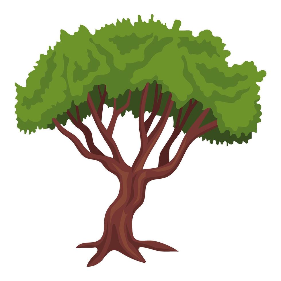 Minimalist Flat Tree Illustration vector
