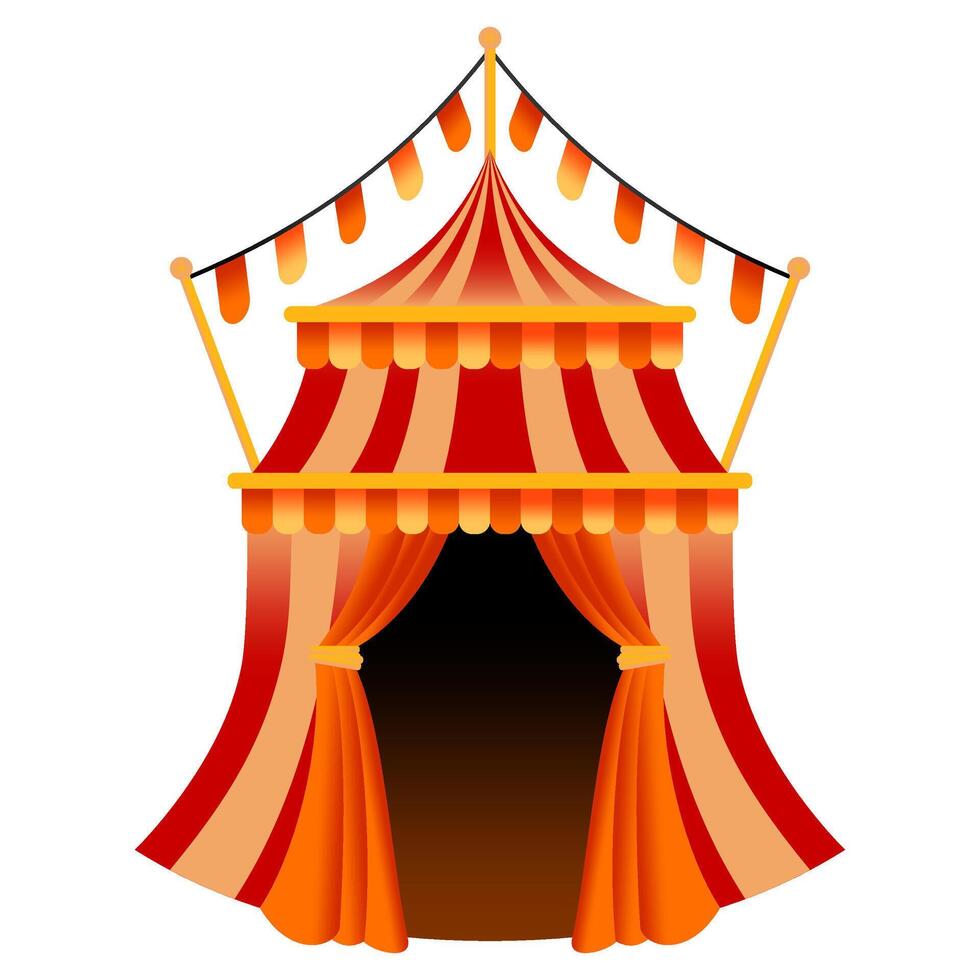Funfair Carnival Tent Illustration vector