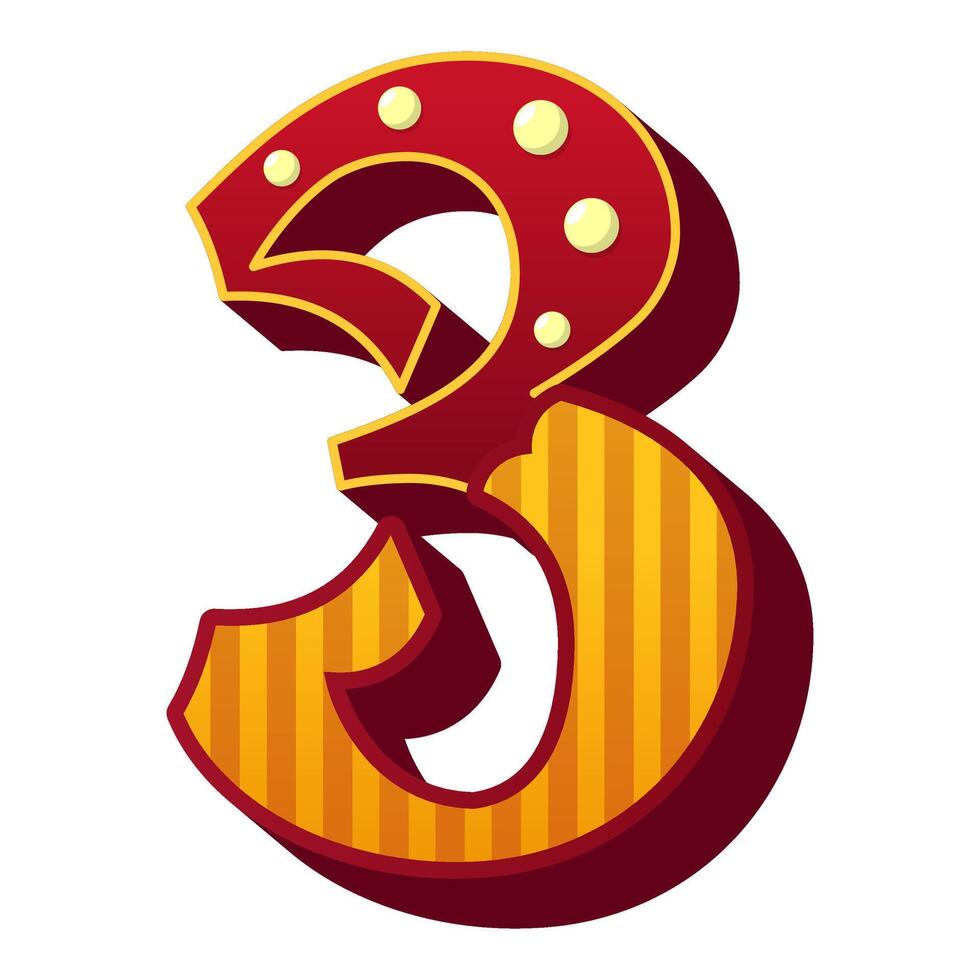 Circus Number Style vector