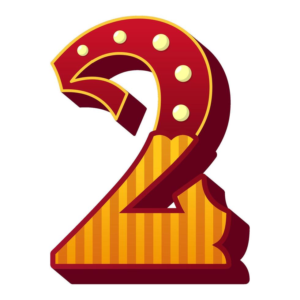 Circus Number Style vector