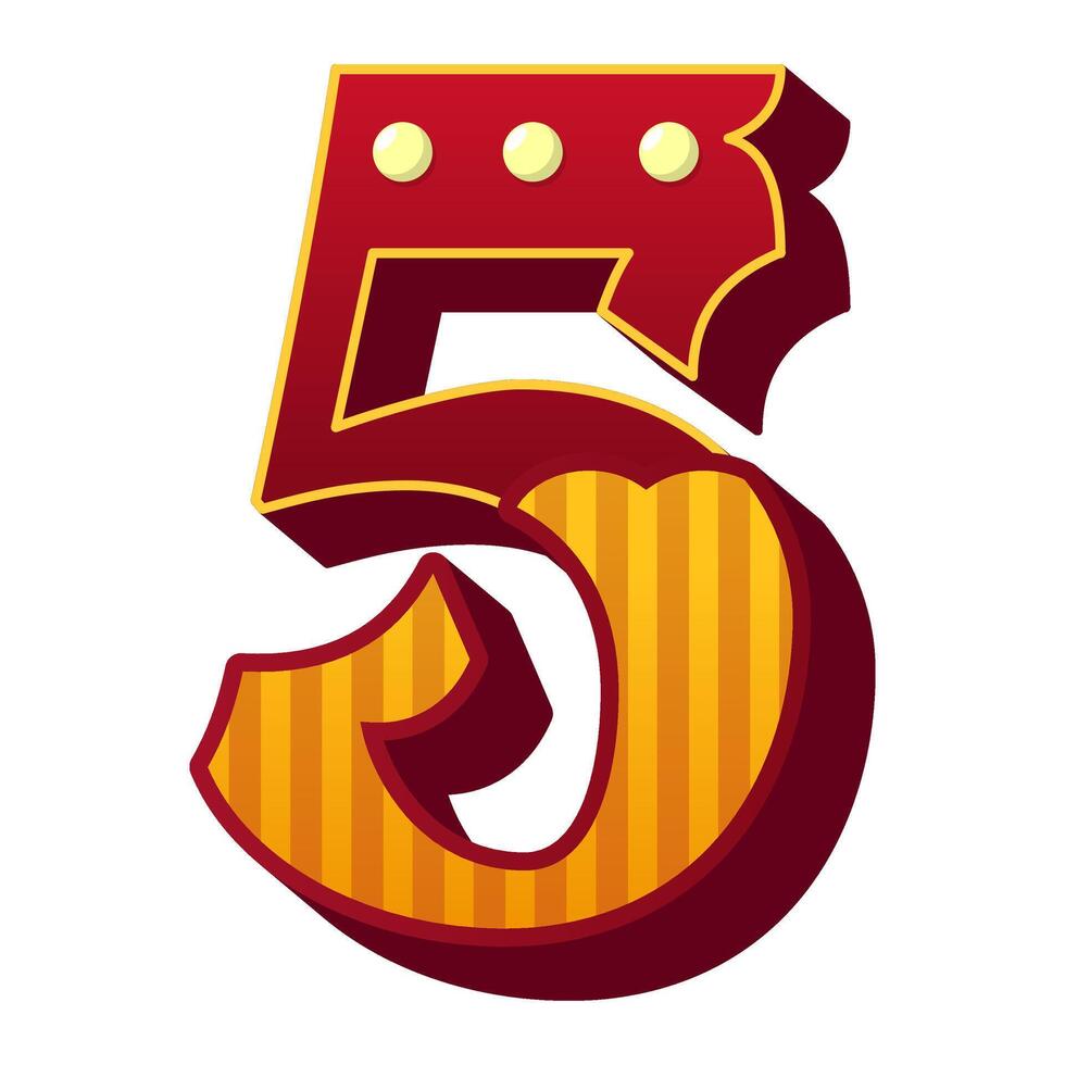Circus Number Style vector