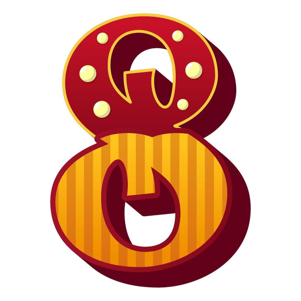 Circus Number Style vector