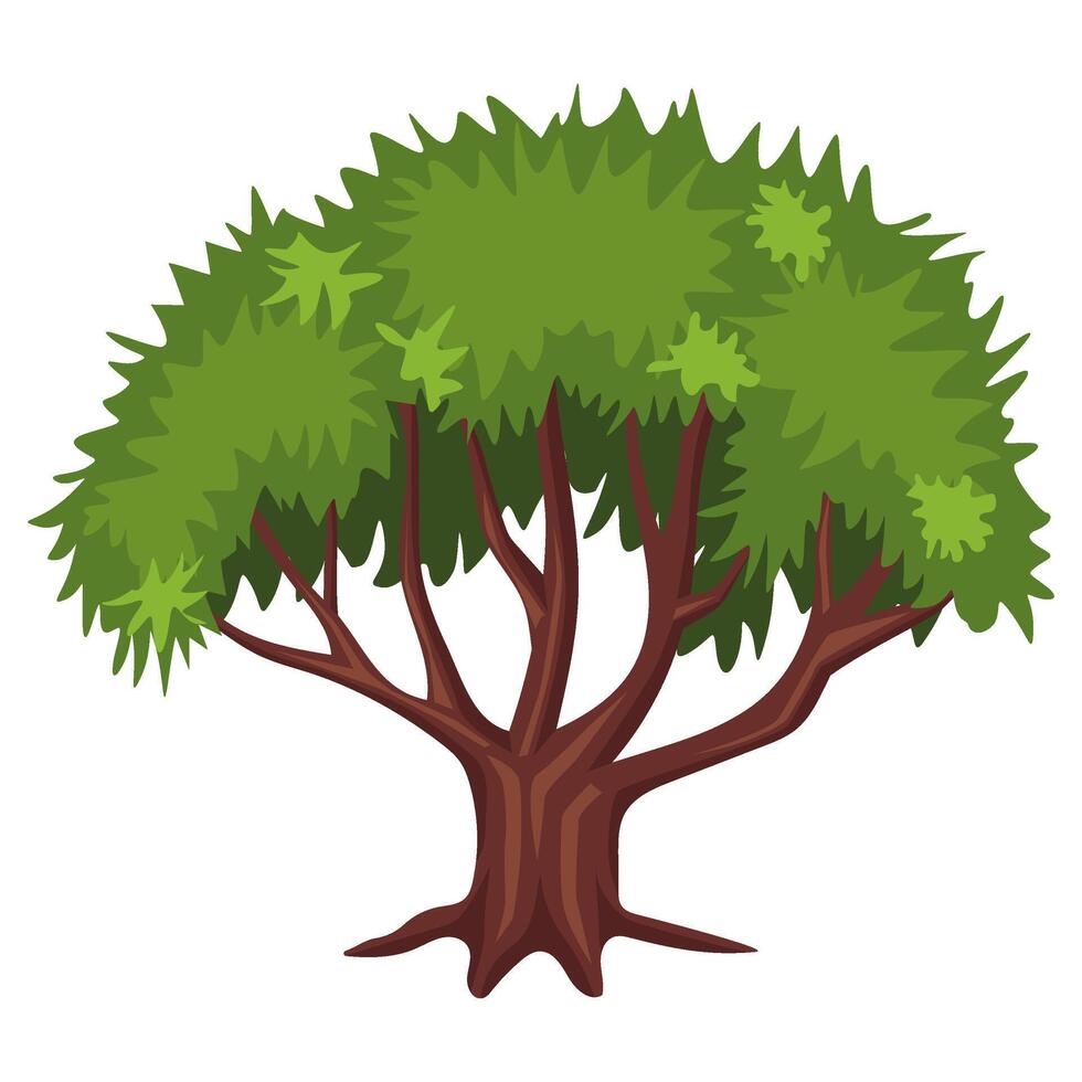 Minimalist Flat Tree Illustration vector