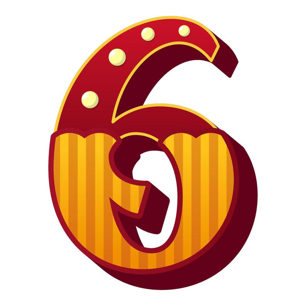 Circus Number Style vector