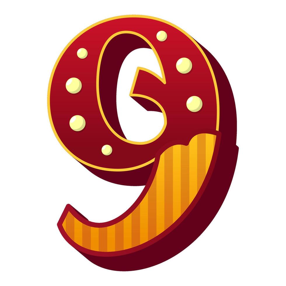 Circus Number Style vector