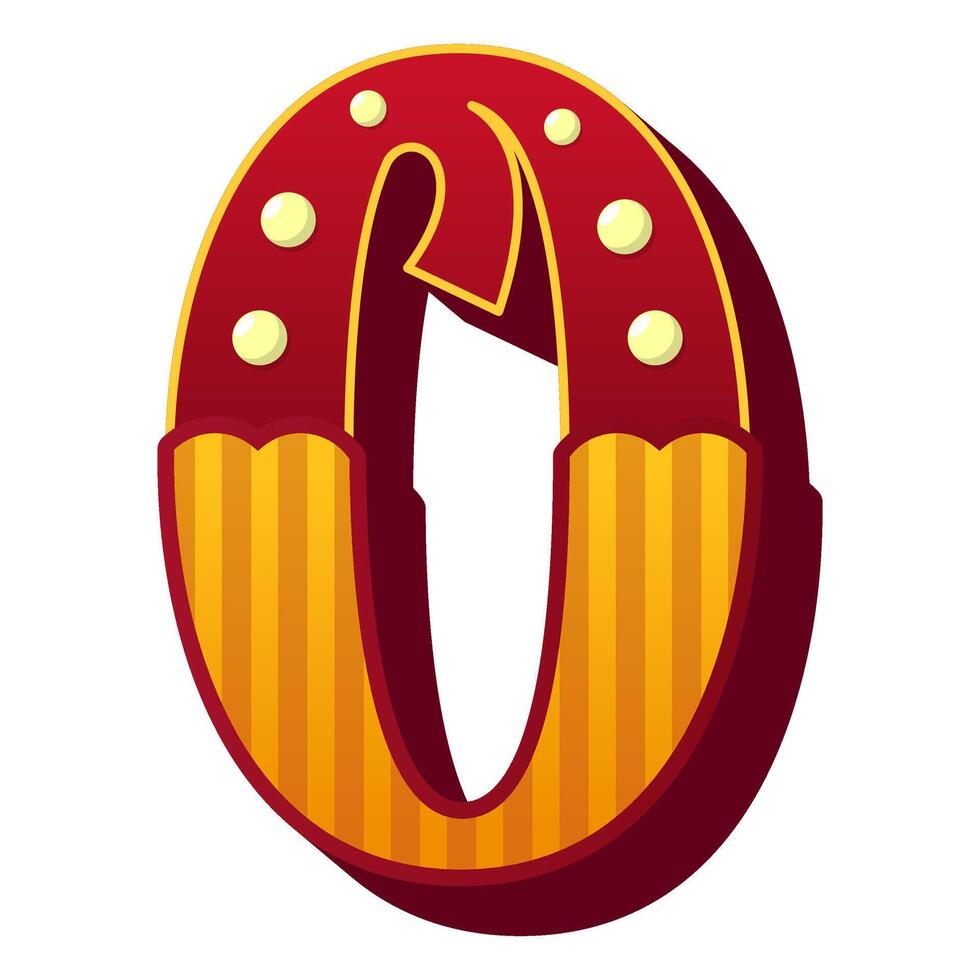 Circus Number Style vector