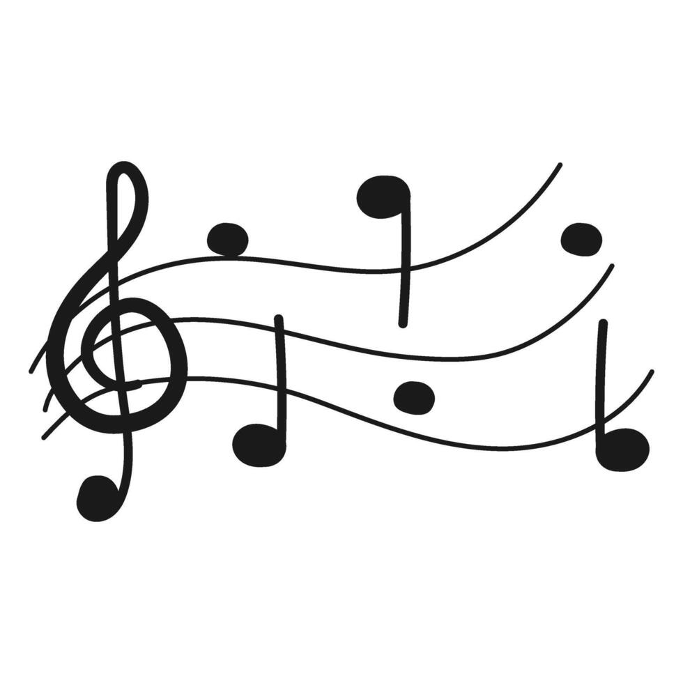 Flat Musical Notes Illustration vector
