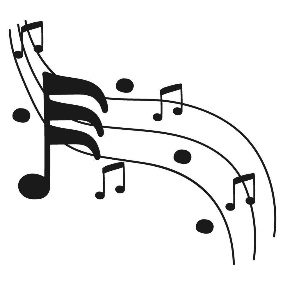 Flat Musical Notes Illustration vector