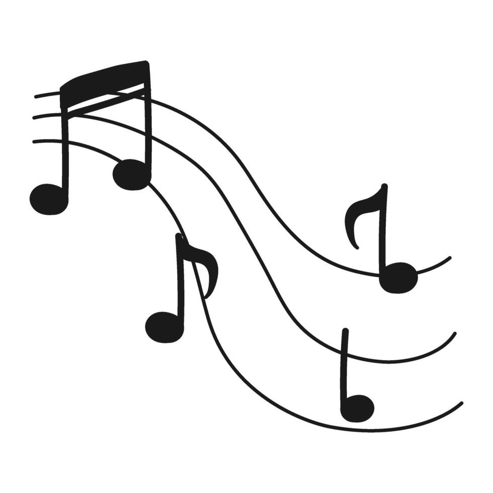 Flat Musical Notes Illustration vector